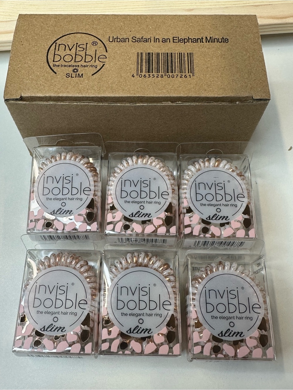 invisibobble Slim Pack of 6(3 in each pack) “urban safari in an elephant minute”